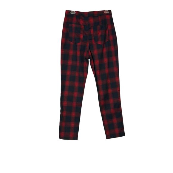 by the way black red plaid high waist pants size Medium - Picture 6 of 8